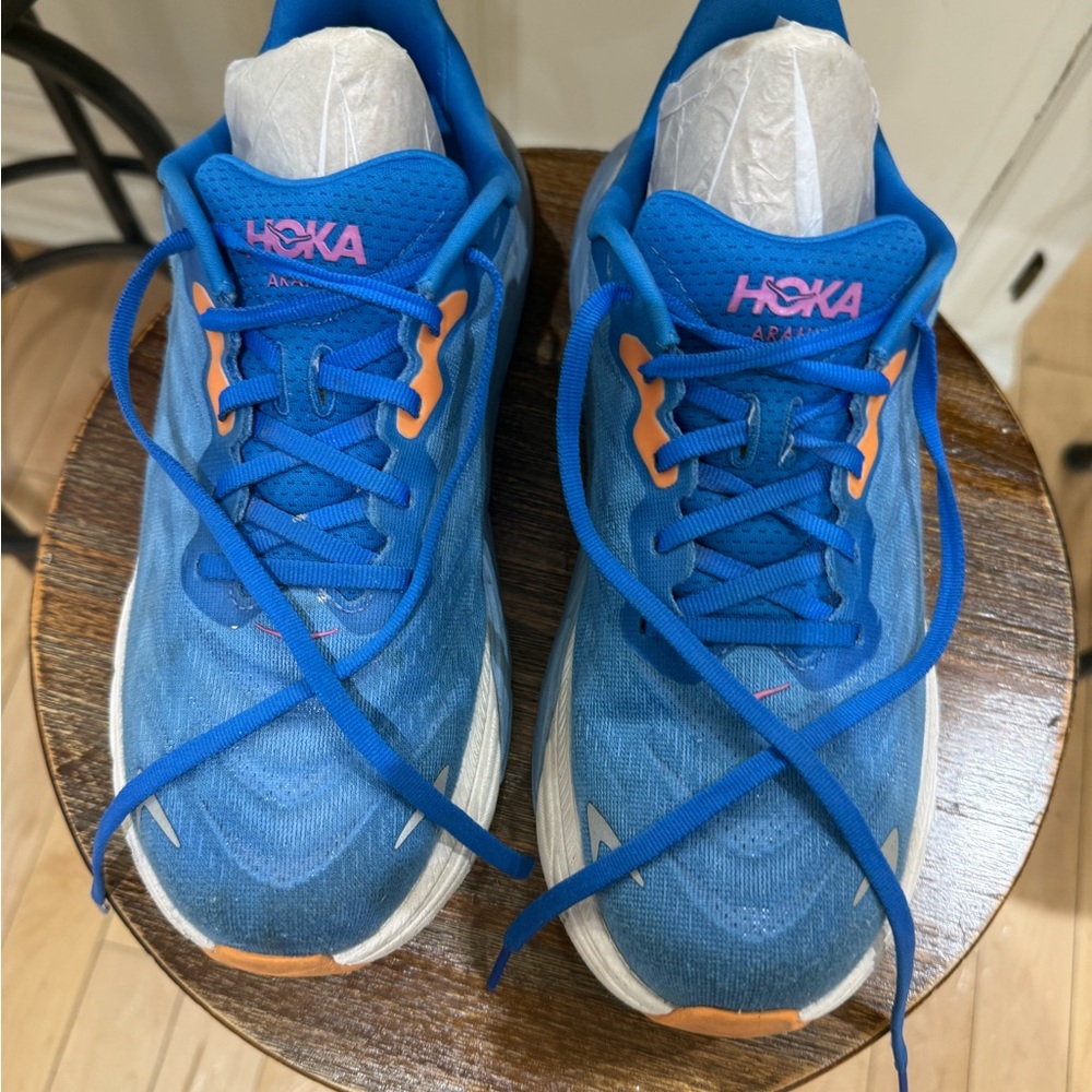 Hoka Blue and Orange Running Shoes